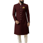 Classic Wine Achkan for Men | Elegant Ethnic Wear | Jaipurio